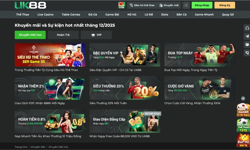 UK88 - Thiên đường cược online với kho game đẳng cấp UK88 không ngại chi mạnh trong vấn đề tặng thưởng tri ân người chơi